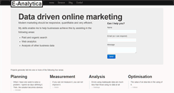 Desktop Screenshot of eanalytica.com
